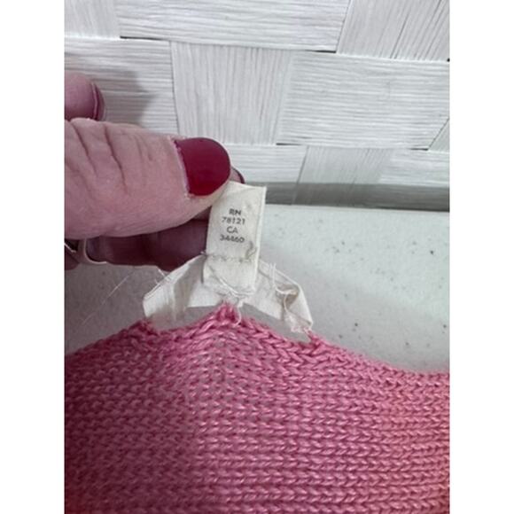 "EILEEN FISHER" Coral Sweater, Size L ,Italian Yarn, Lagin Look, Summer, Slouchy - Picture 8 of 10
